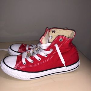 Red high top converse